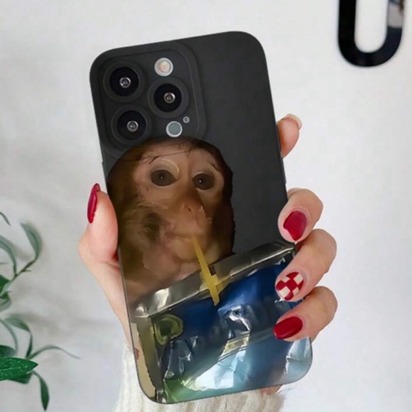 Monkey Drinking Juice iPhone  Case - Picture 4 of 7